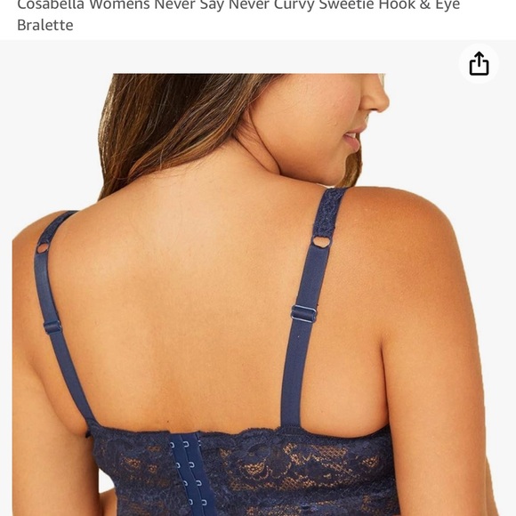 Cosabella Never Say Never Curvy Bralette in Navy - Picture 2 of 6